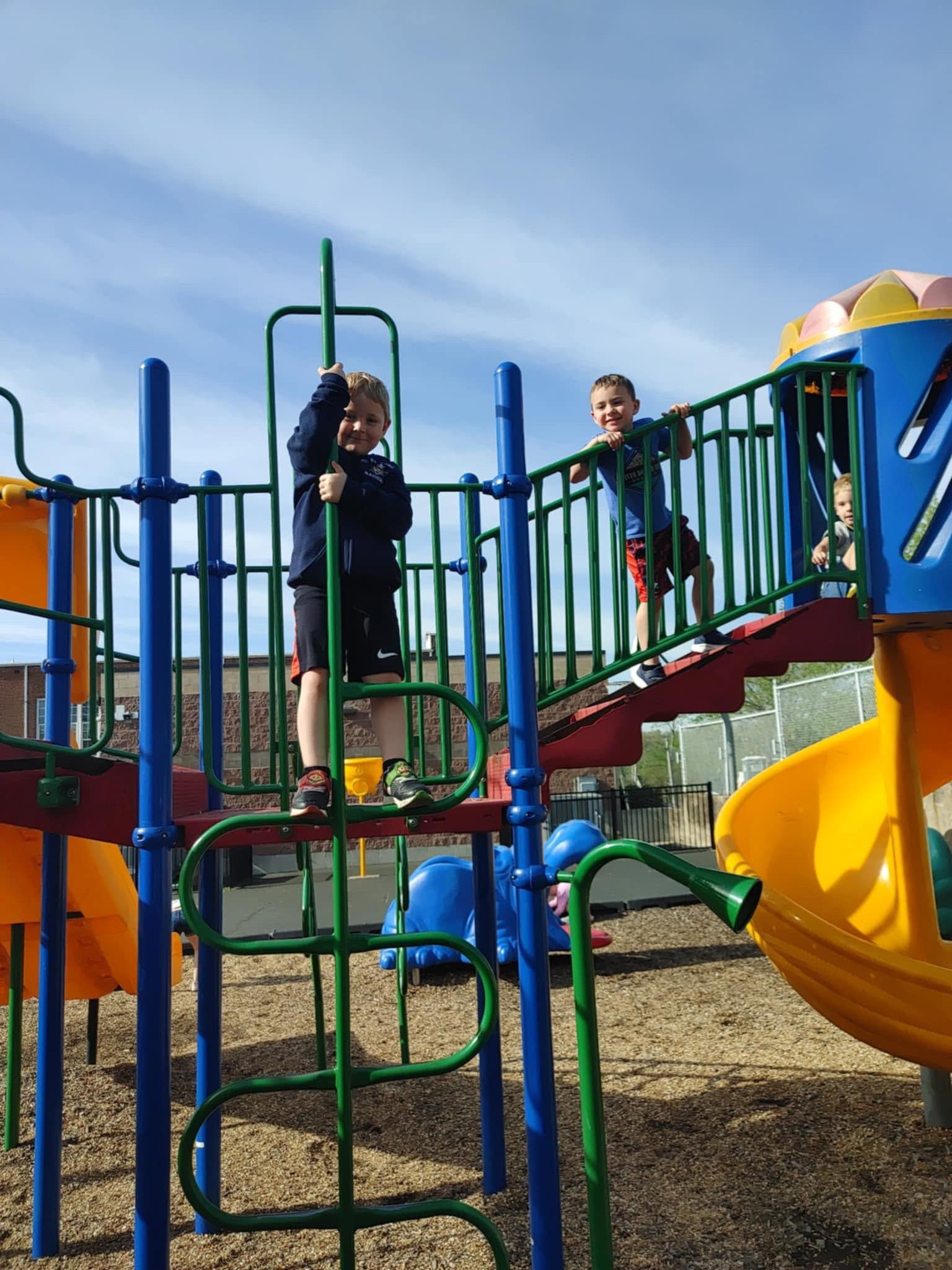 children playing on the playground at St Rose of Lima Catholic School