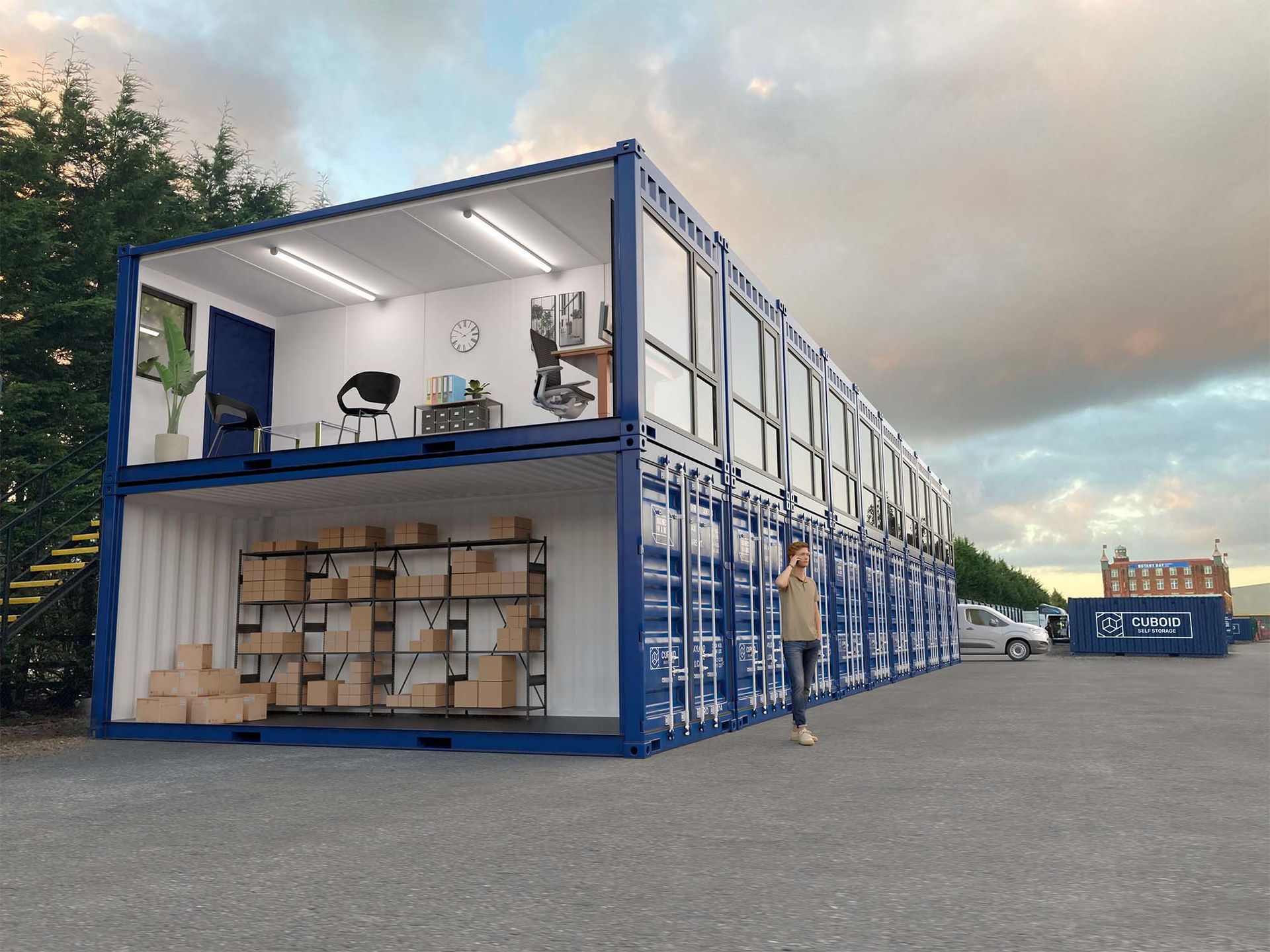 Shipping Container Office and Storage for eCommerce