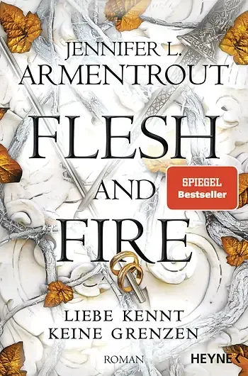 Ein Buch mit dem Titel „Fleisch und Feuer“ von Jennifer L. Armentrout