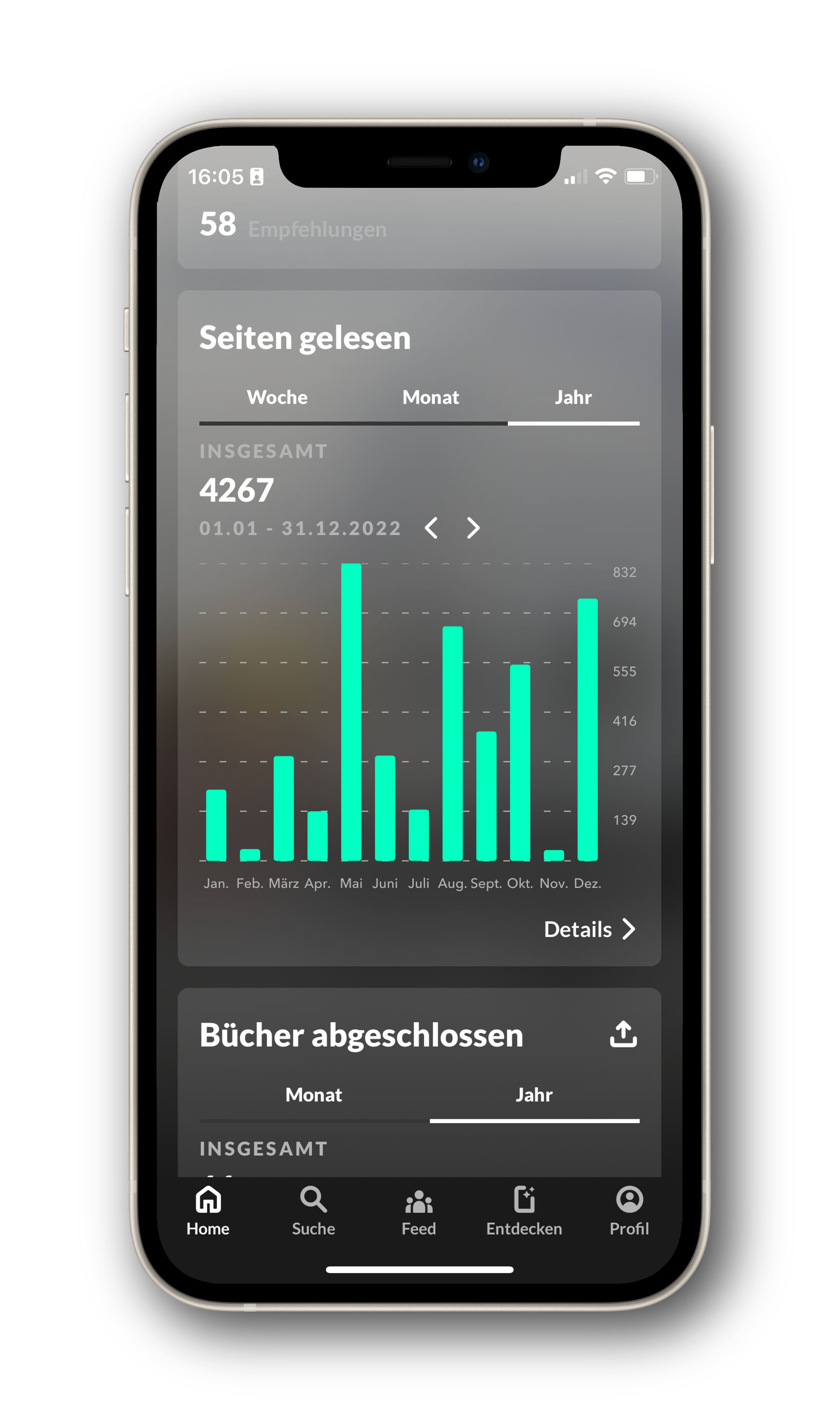 Abbildungen der Reado App