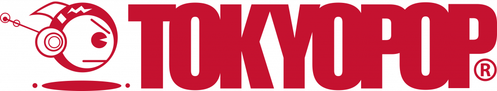 Das Logo von Tokyopop ist rot und weiß und zeigt eine Zeichentrickfigur.