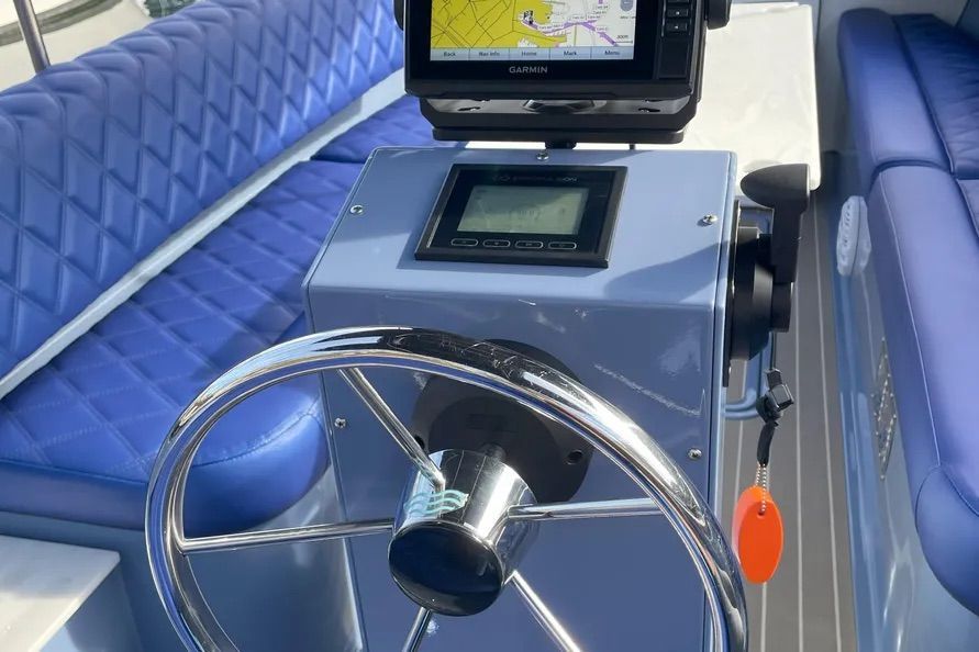 Battery Life Fantail 217 Boston Electric Boats helm and 