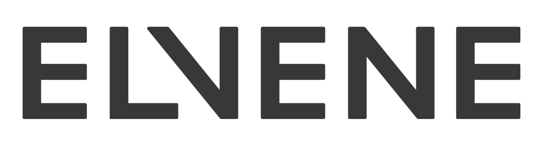 The word elvene is written in black on a white background