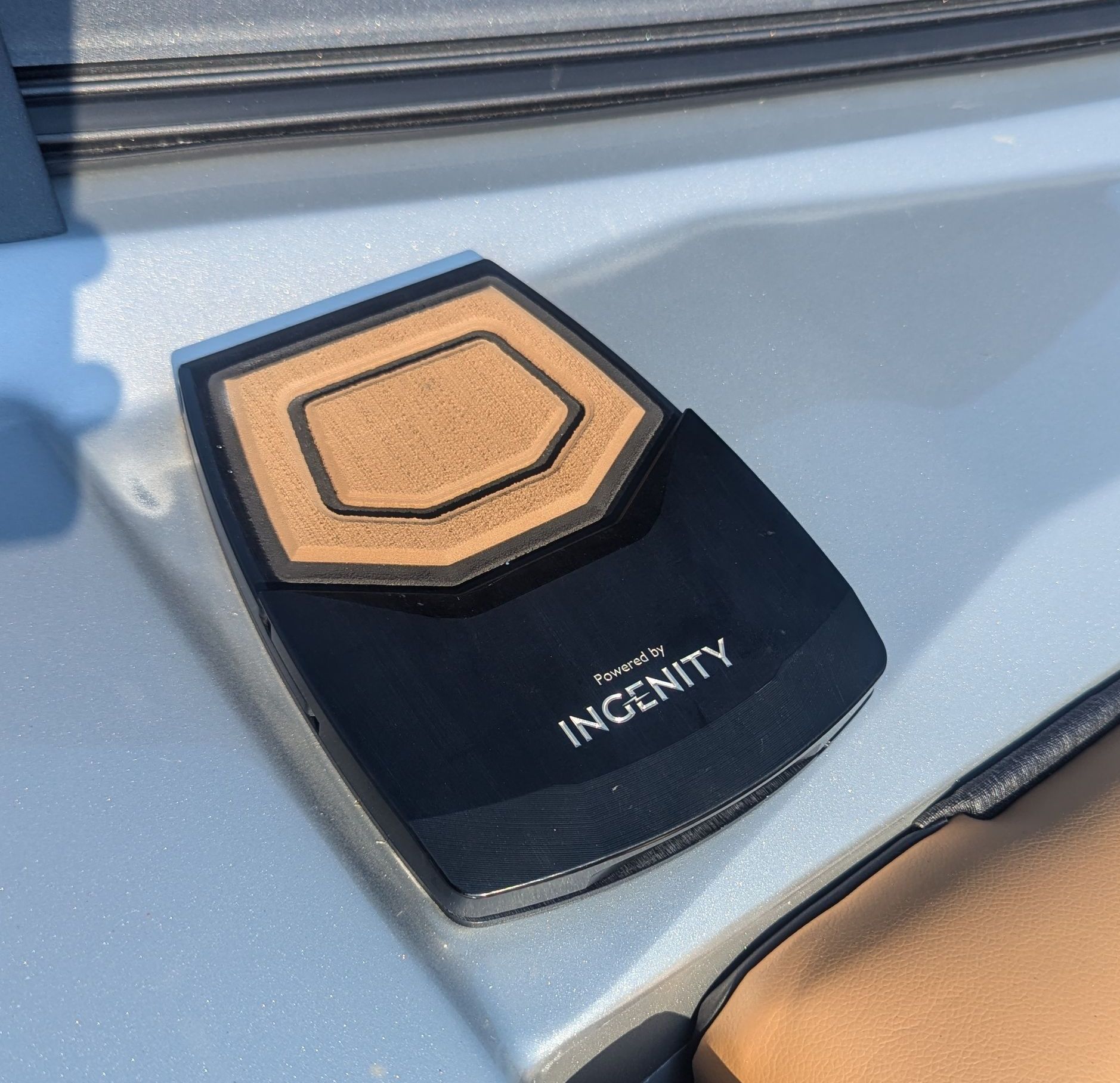 A black item that says ingenity on it