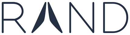 The word rand is written in black on a white background.
