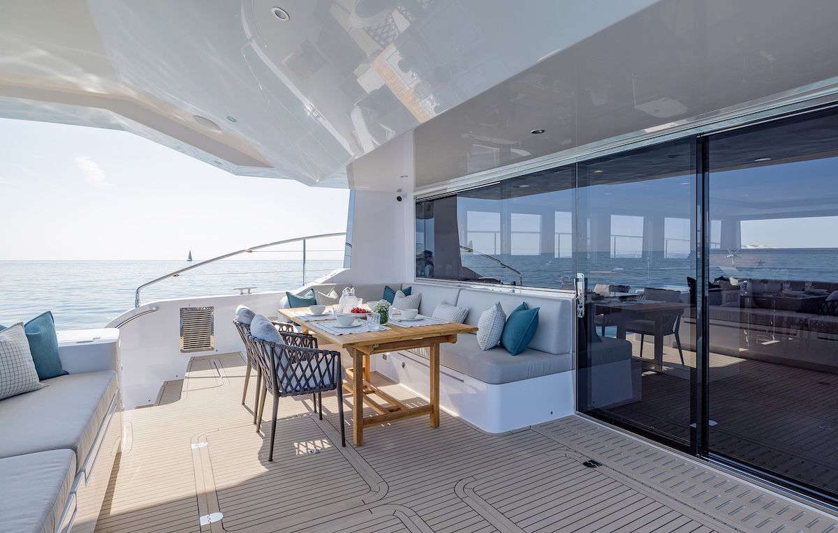 Cock pit on stella 62 silent yacht solar electric yacht