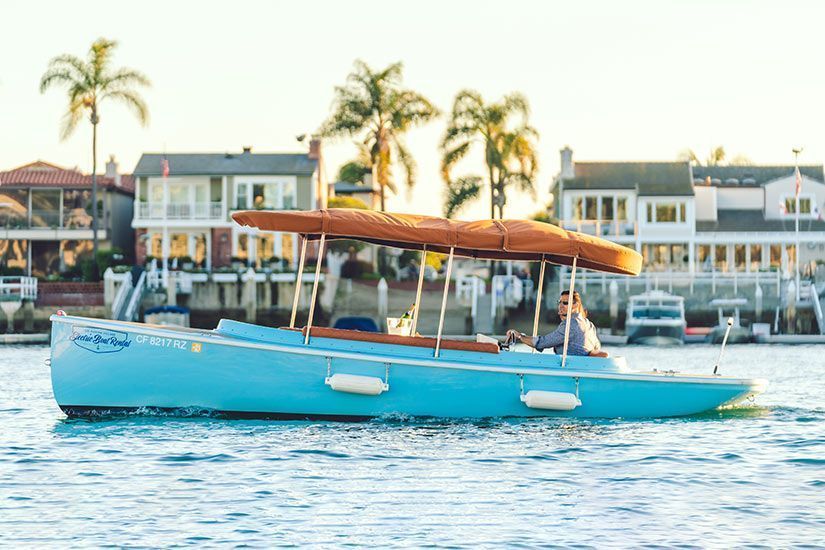Fantail 217 vision marine in water sunset cruise