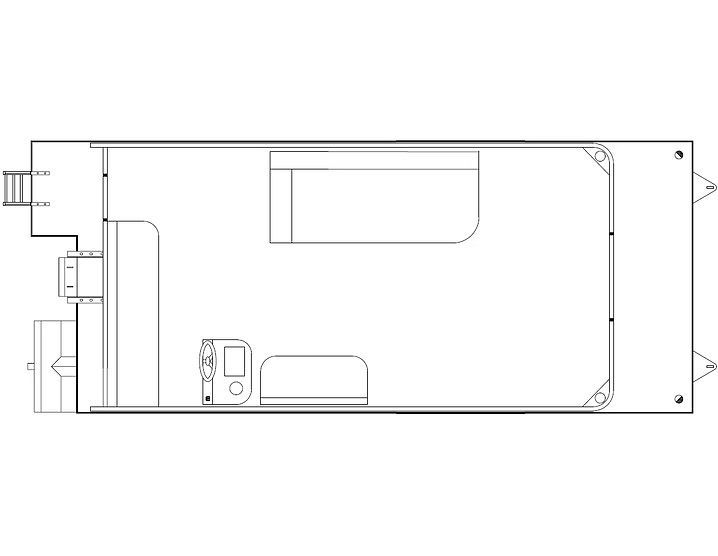 layout of floor plan #7 for paddle king solar powered boat