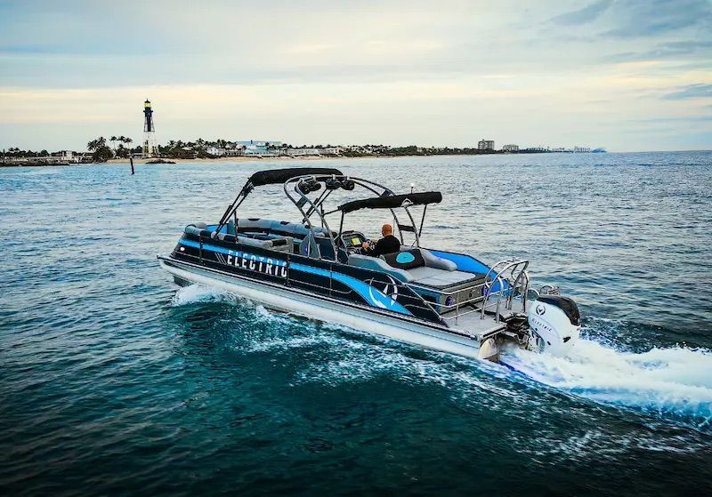 Electric Pontoon from Vision Marina 180HP for sale