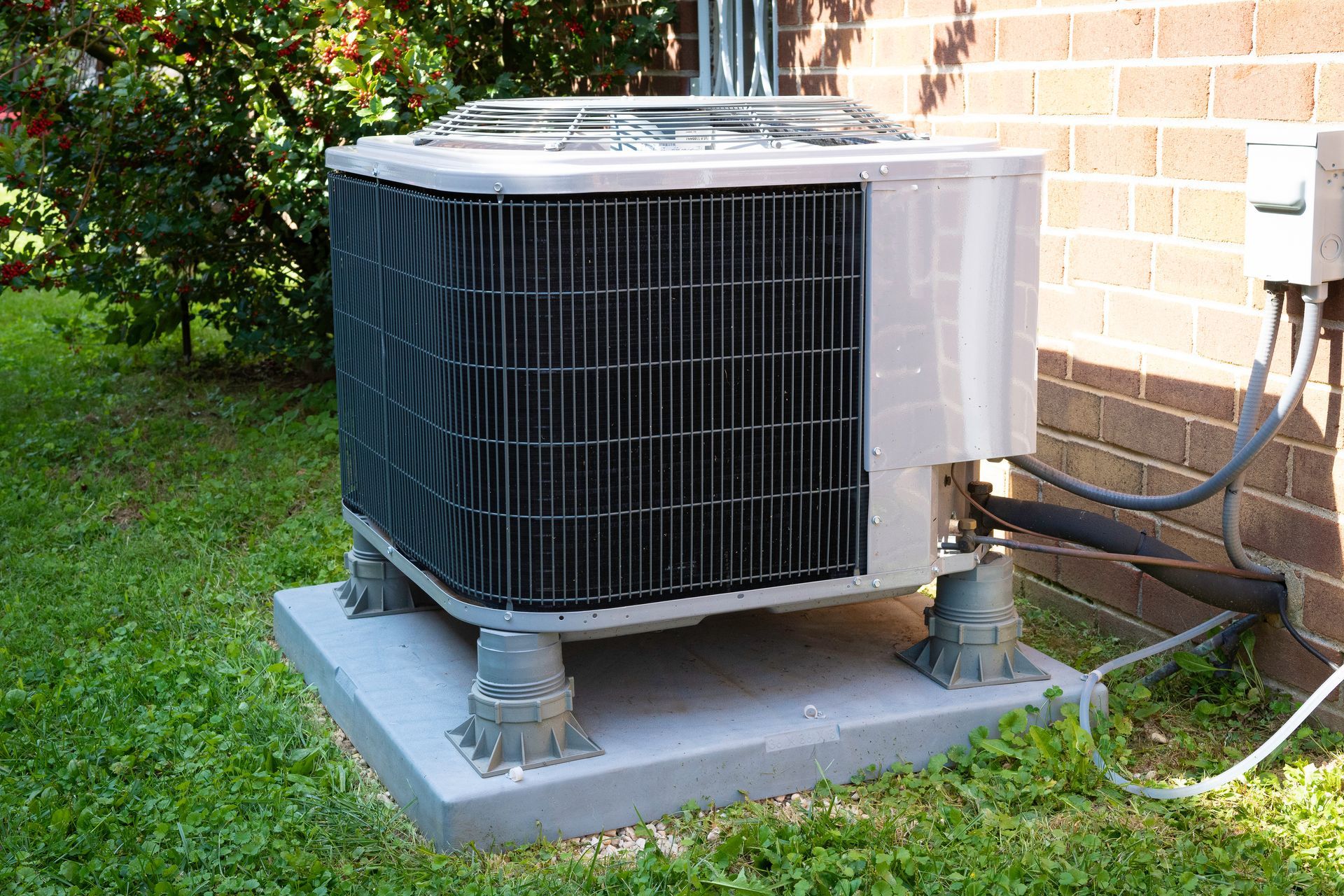 installed air conditioner. installed air conditioner.