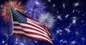 American Flag With Fireworks American Flag With Fireworks