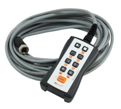 A remote control with a cord attached to it
