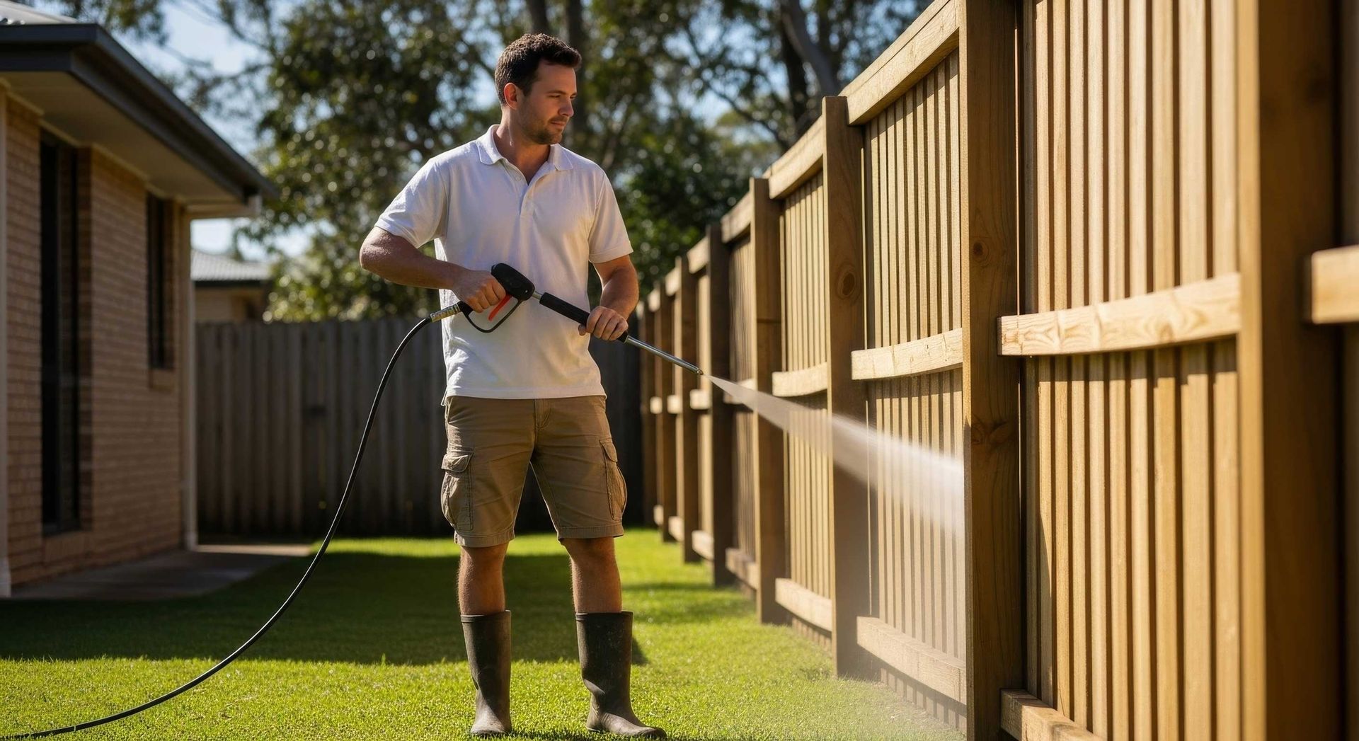 Fence And Boundary Wall Restored With Careful Pressure Washing Ipswich