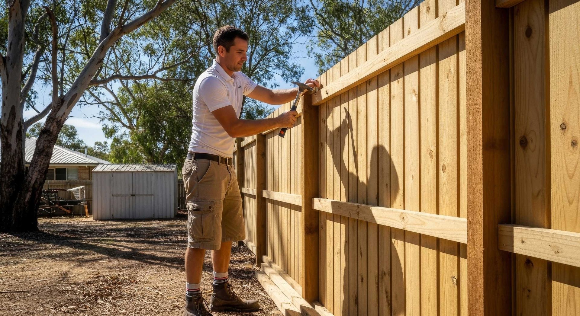  Backyard Timber Fence Repair By Handyman Springfield