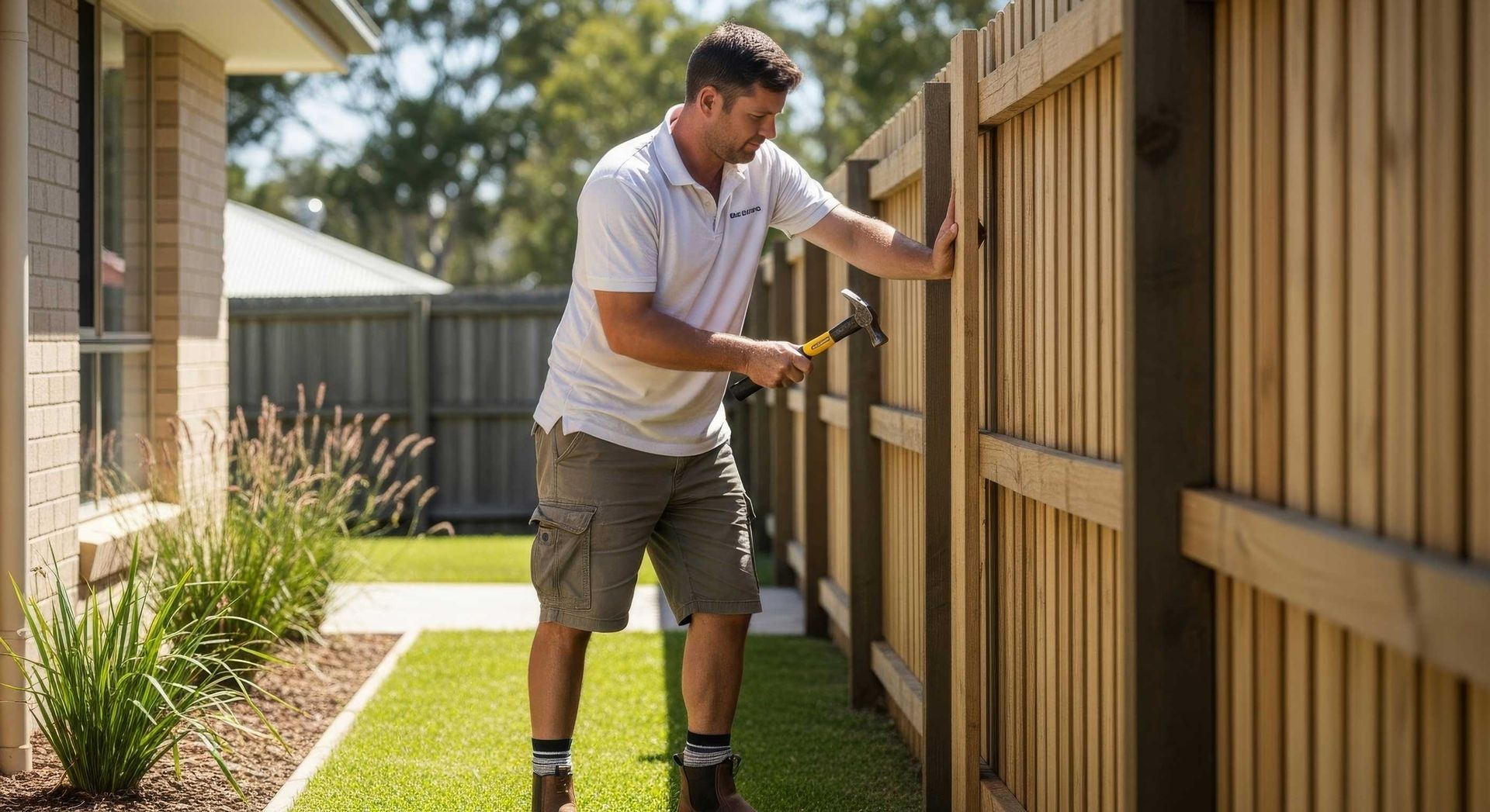 Timber Fence Repair And Post Replacement In Booval