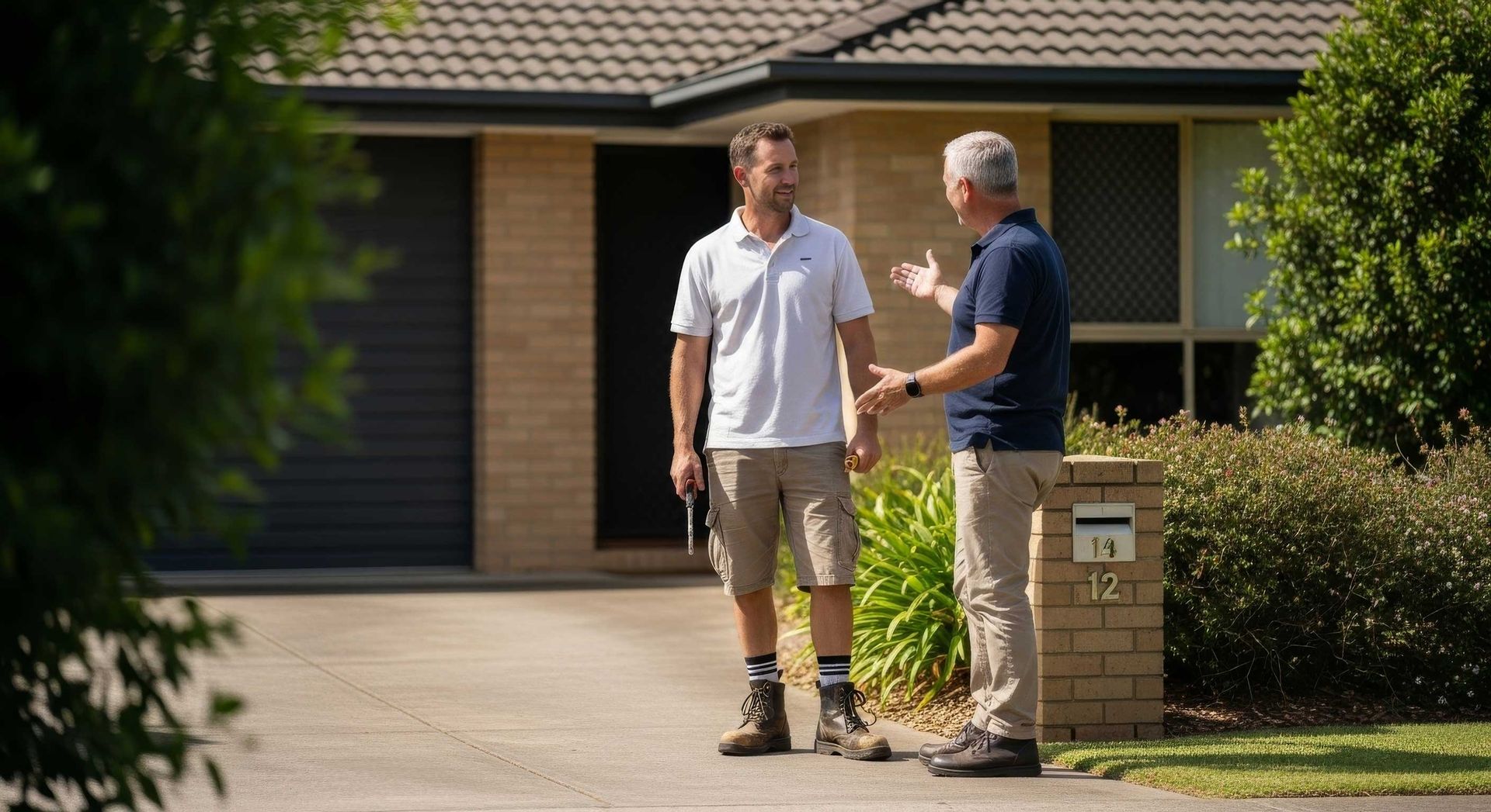 Handyman Discussing Job Details With Client in Ipswich