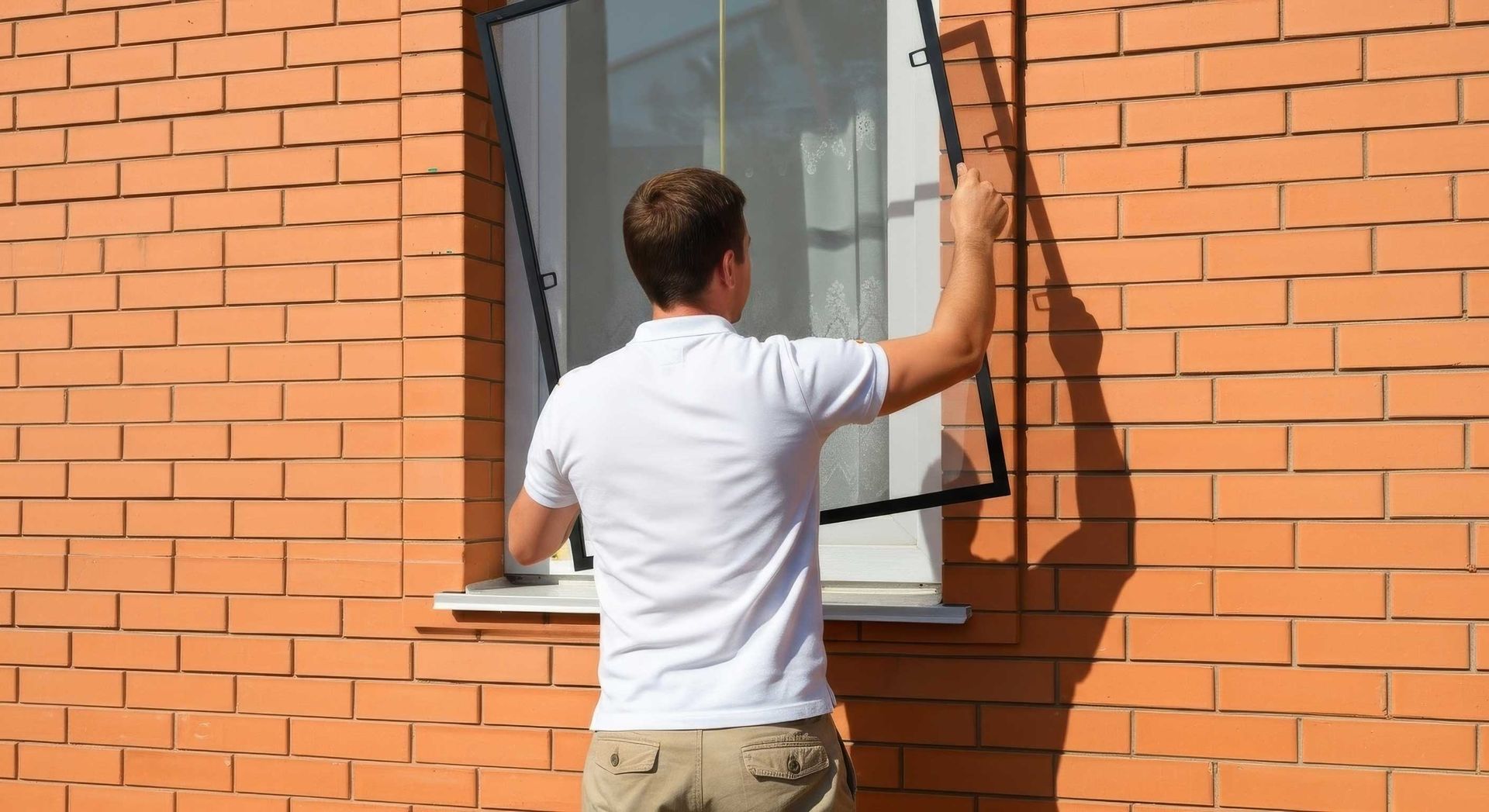 Handyman Replacing Fly Screen for Homeowner in Basin Pocket