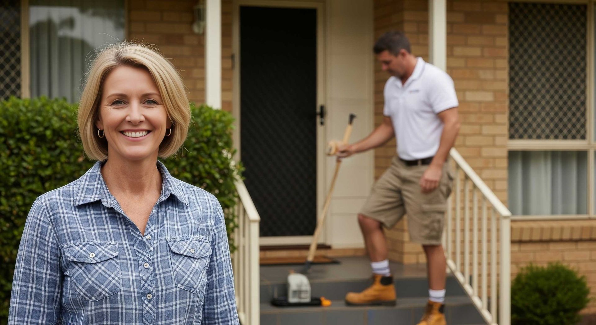 Handyman Completing Home Repairs In Brassall