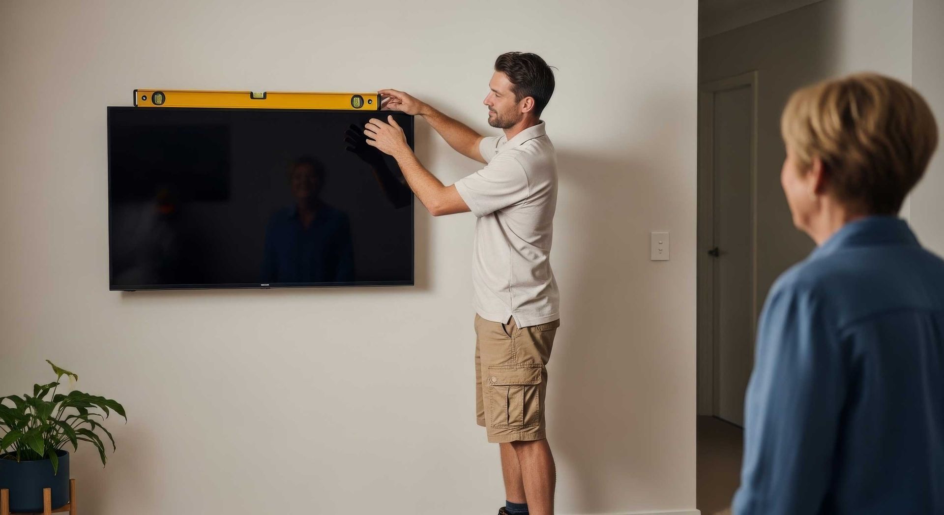 Handyman Mounting TV in Ipswich