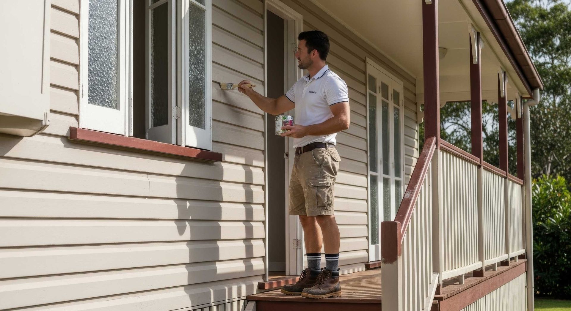 Pergola Repair And Protective Paint Touch Ups In Booval