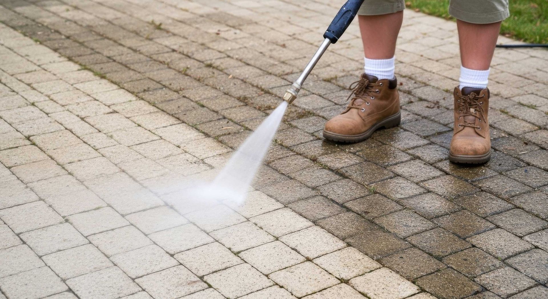 Pressure Cleaning Driveway in Collingwood Park
