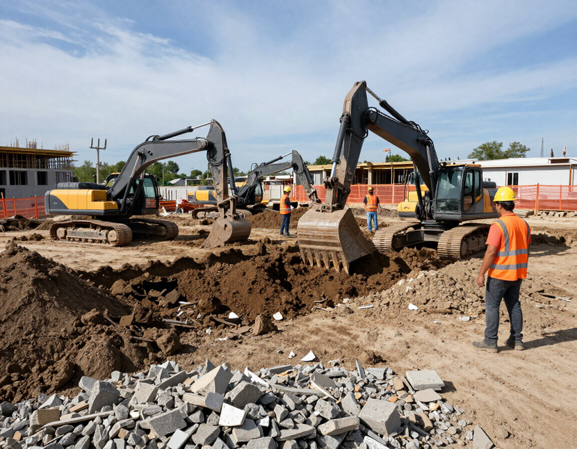 Site clearing for construction