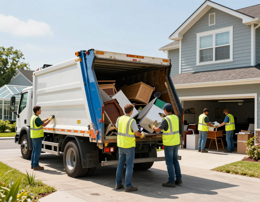 Junk removal and hauling crew