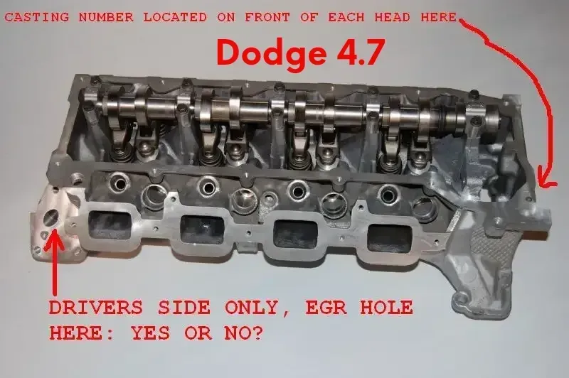 2000-2006 Dodge ram - Dakota - Durango 4.7 Rebuilt Cylinder Head