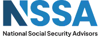 NSSA logo with blue letters and the words “National Social Security Advisors” underneath