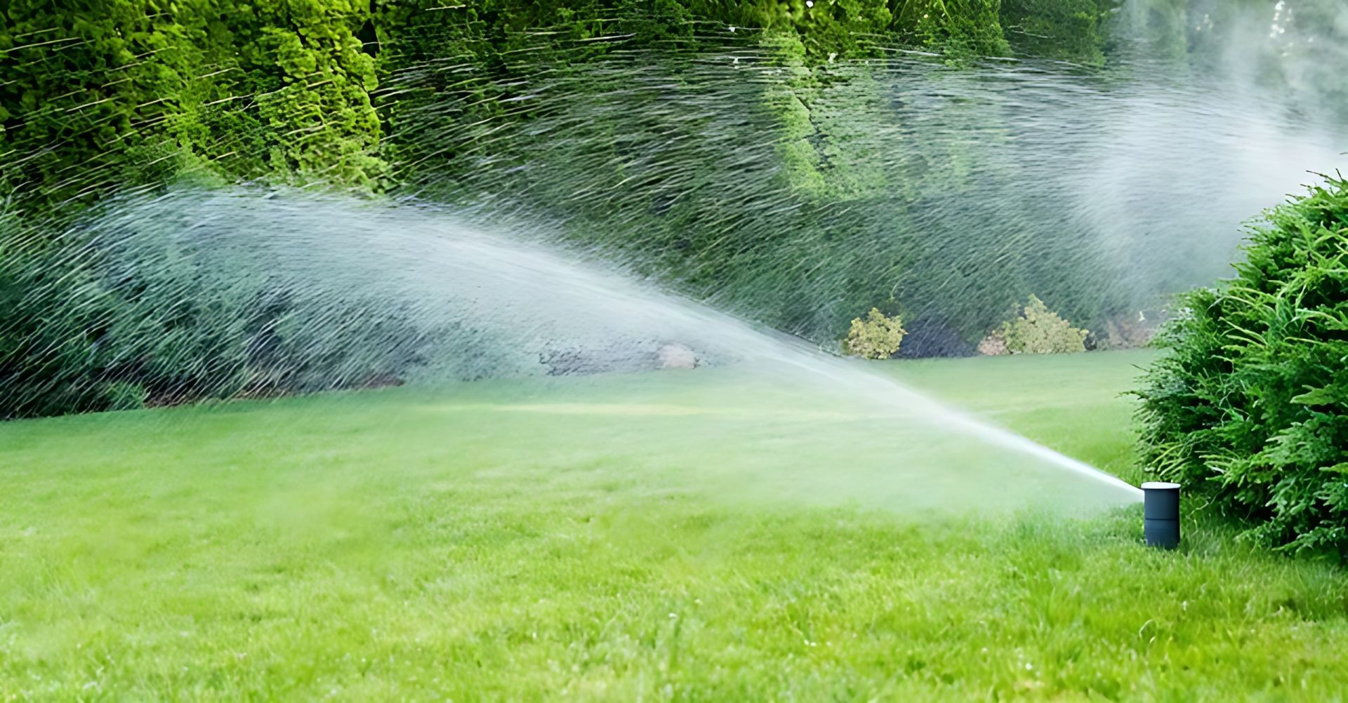 Irrigation system installed on a residential lawn in Maryland.