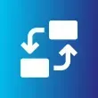 White arrow pointing from rectangle to diamond icon