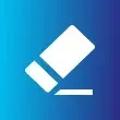 White eraser icon with blue gradient background.