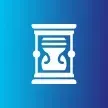 Loading or passage of time icon with hourglass