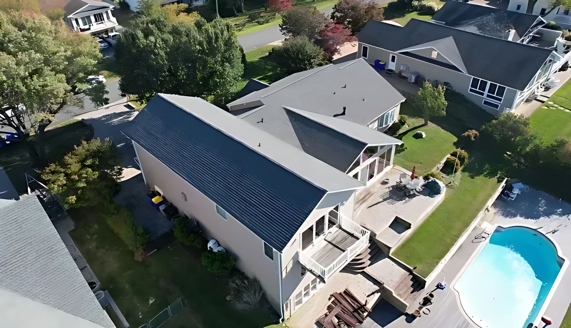 Shingle roof and siding on a residential home in Queen Anne's County, Maryland.