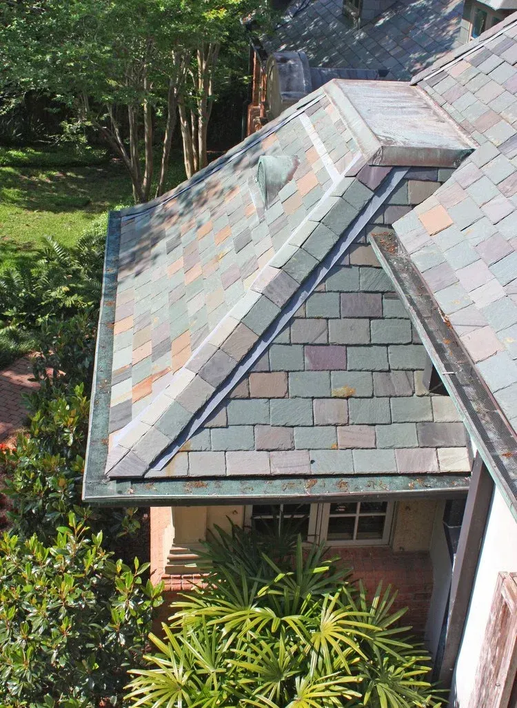 Slate roof installed on a residential home in Maryland