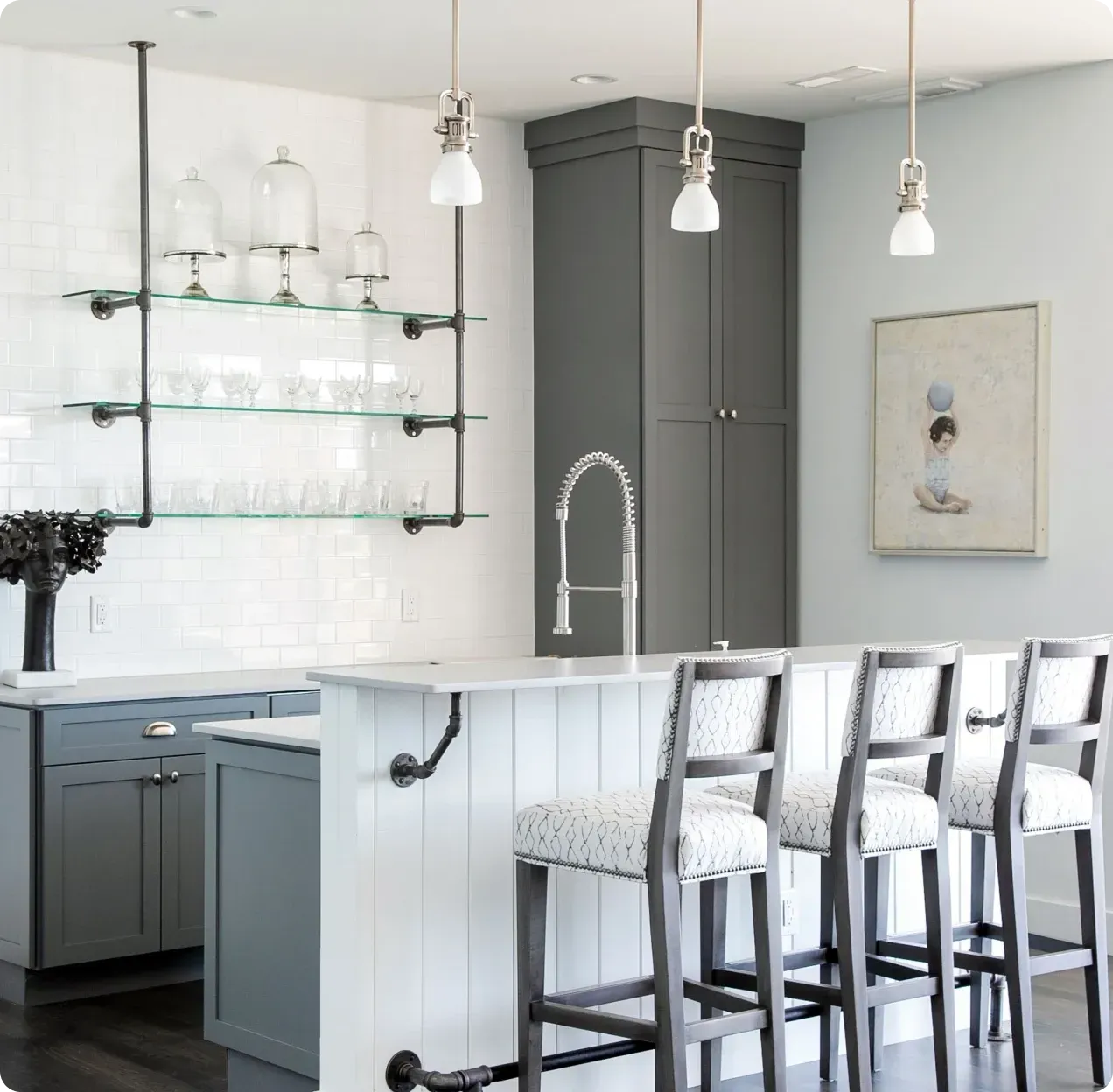 Custom interior room renovation and built-in design by Bella Domicile