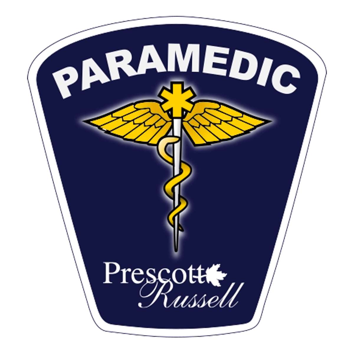 A paramedic patch with a caduceus on it