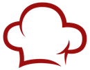 A red chef 's hat on a white background.