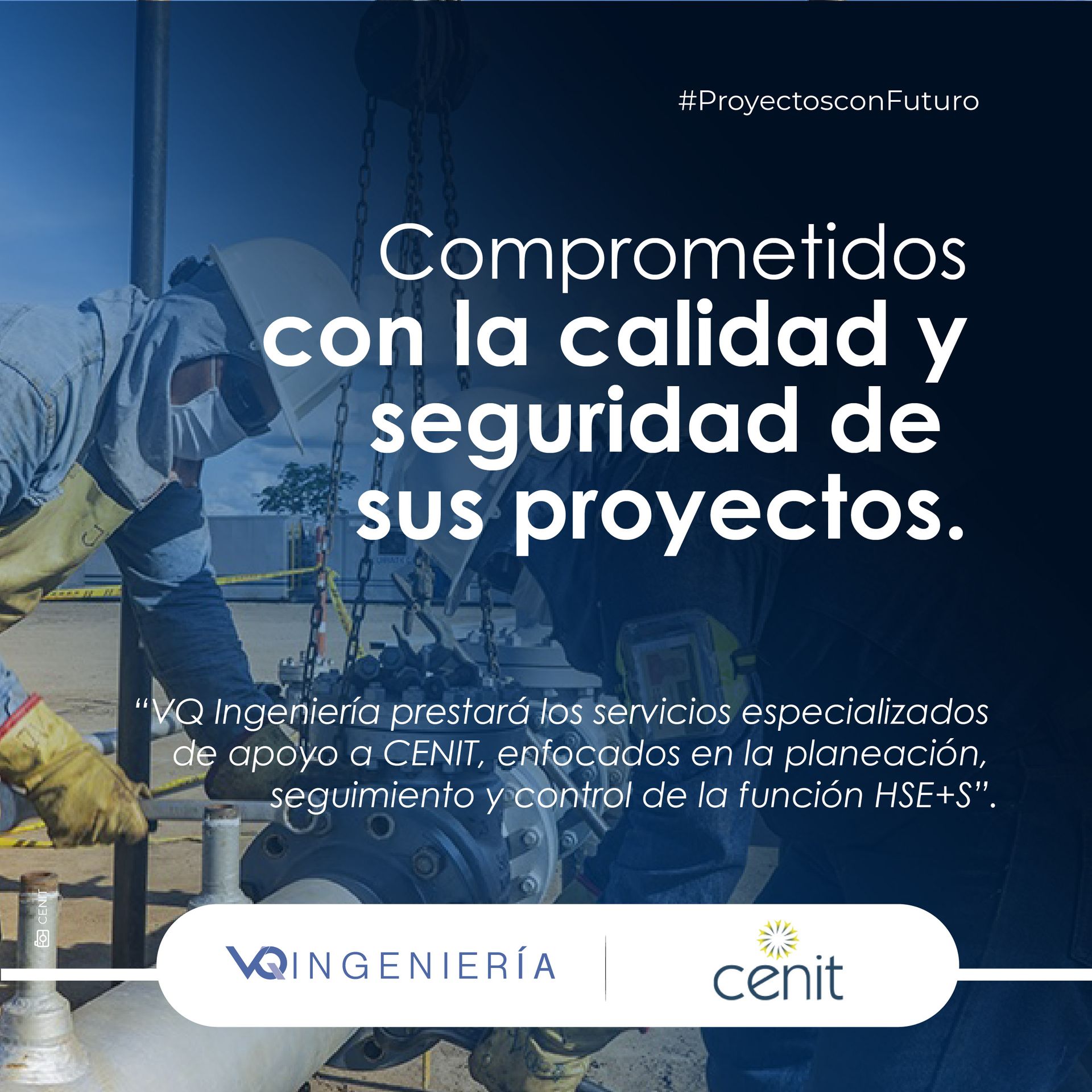 Un hombre está soldando una tubería sobre un fondo azul.