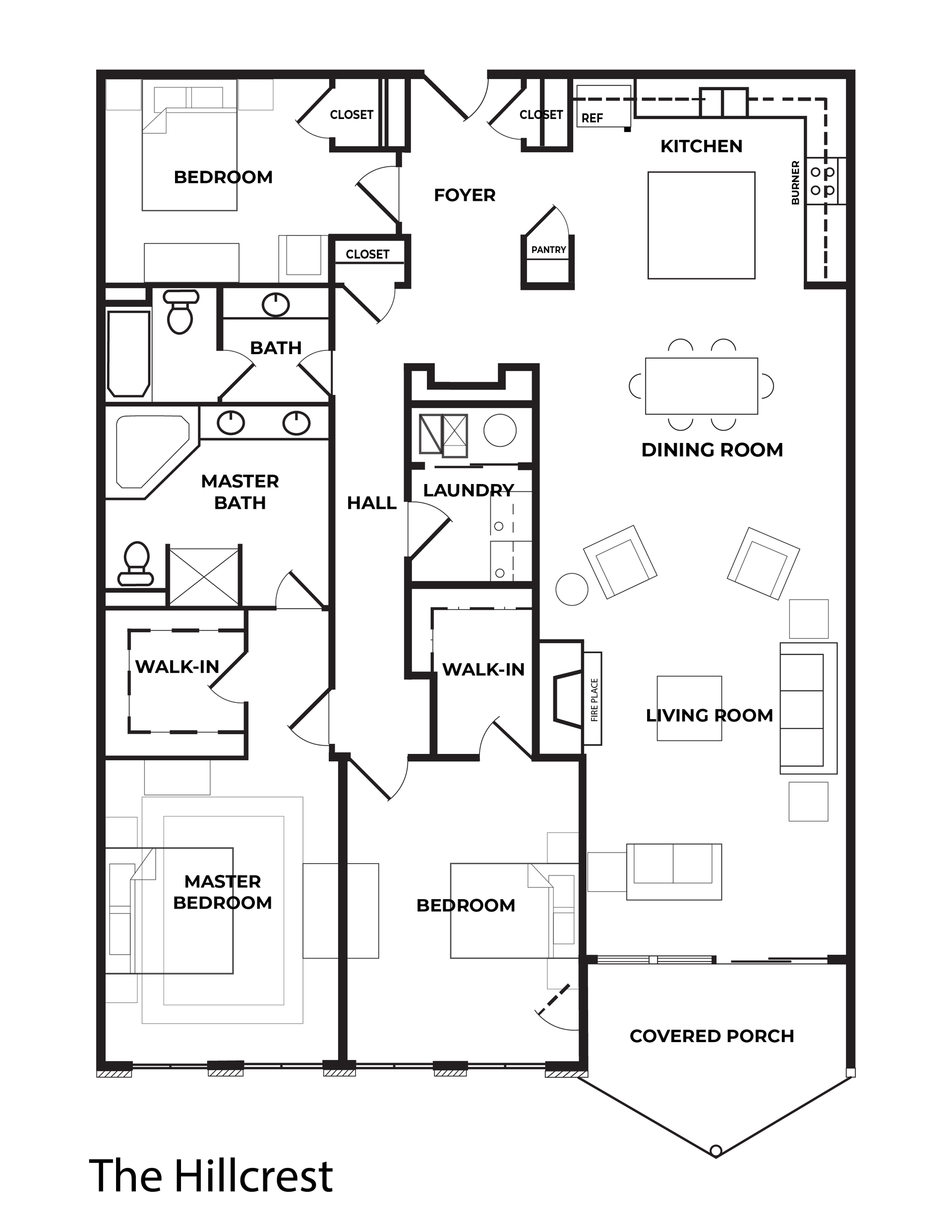 3 Bed 2 Bath Floor plan