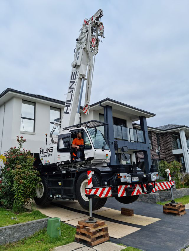 terrain crane Sydney in action