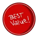 Red circle with 