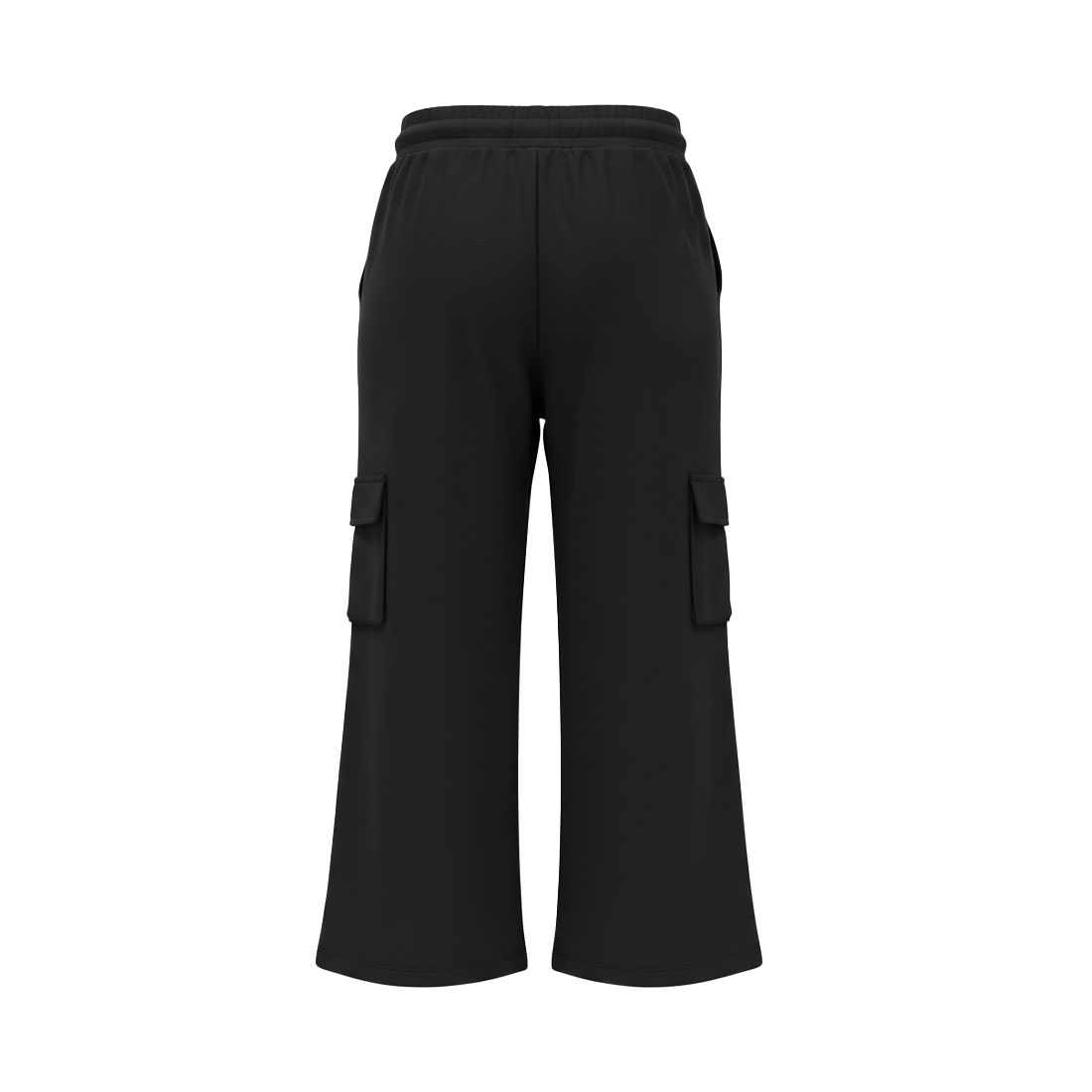 No Way Monday meisjes joggingbroek wide leg zwart cargo