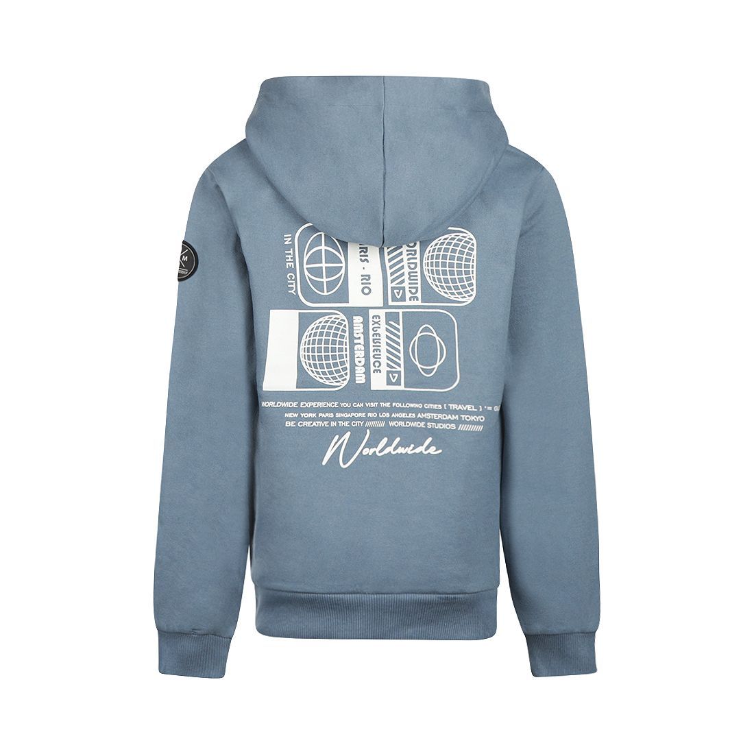 No Way Monday jongens hoodie grijsblauw