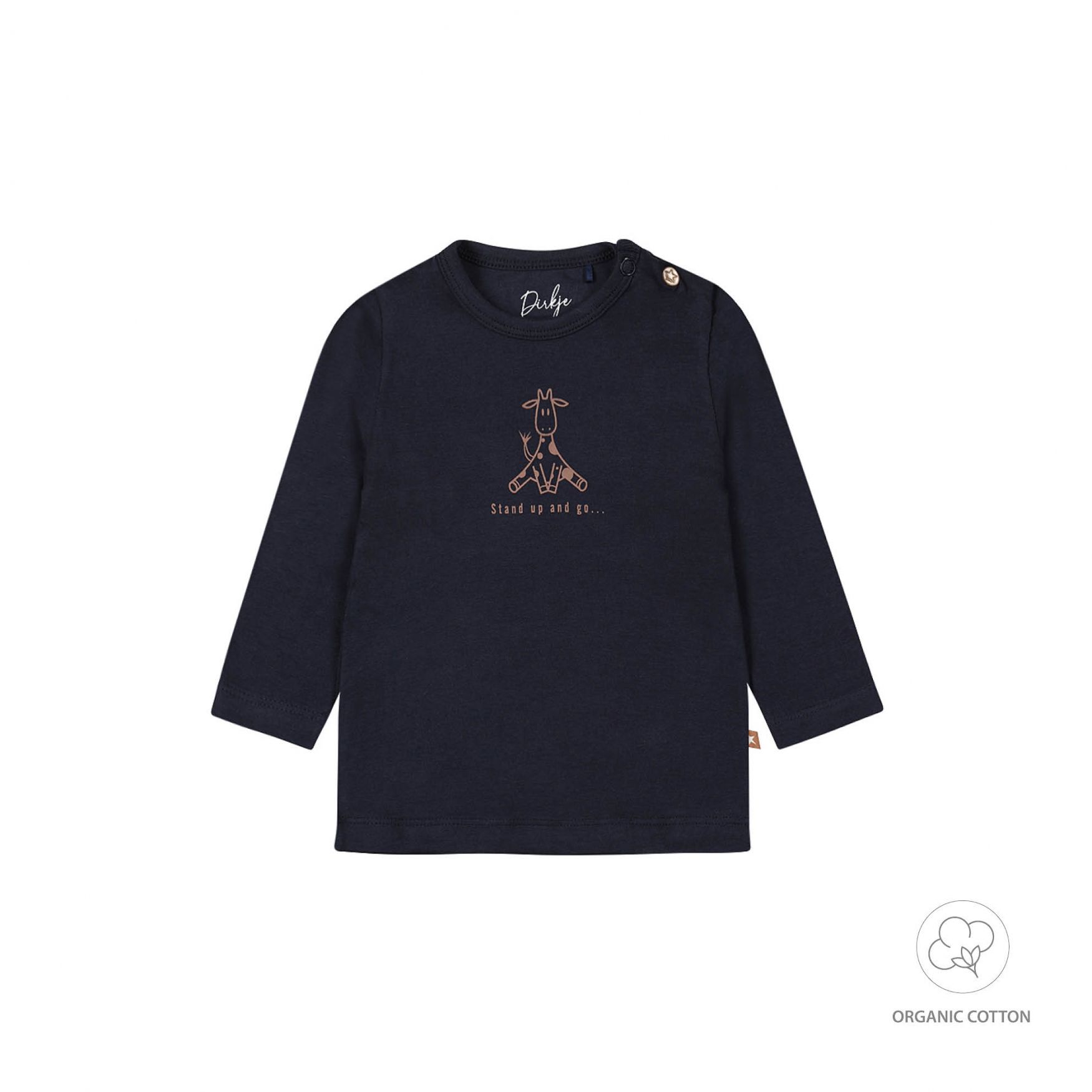 Dirkje donkerblauw giraffe shirt