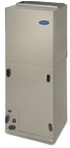 A picture of a carrier air conditioner on a white background.