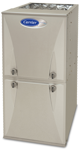 A picture of a carrier air conditioner on a white background.