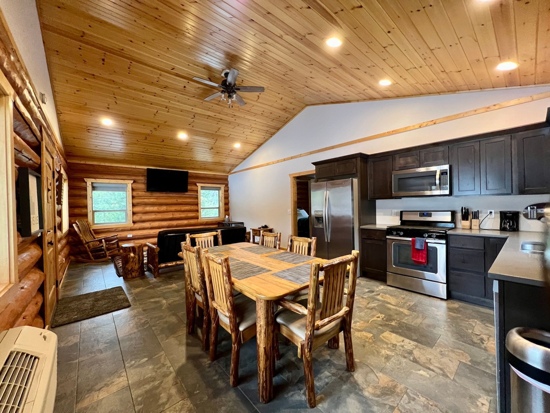 luxury log cabin interior