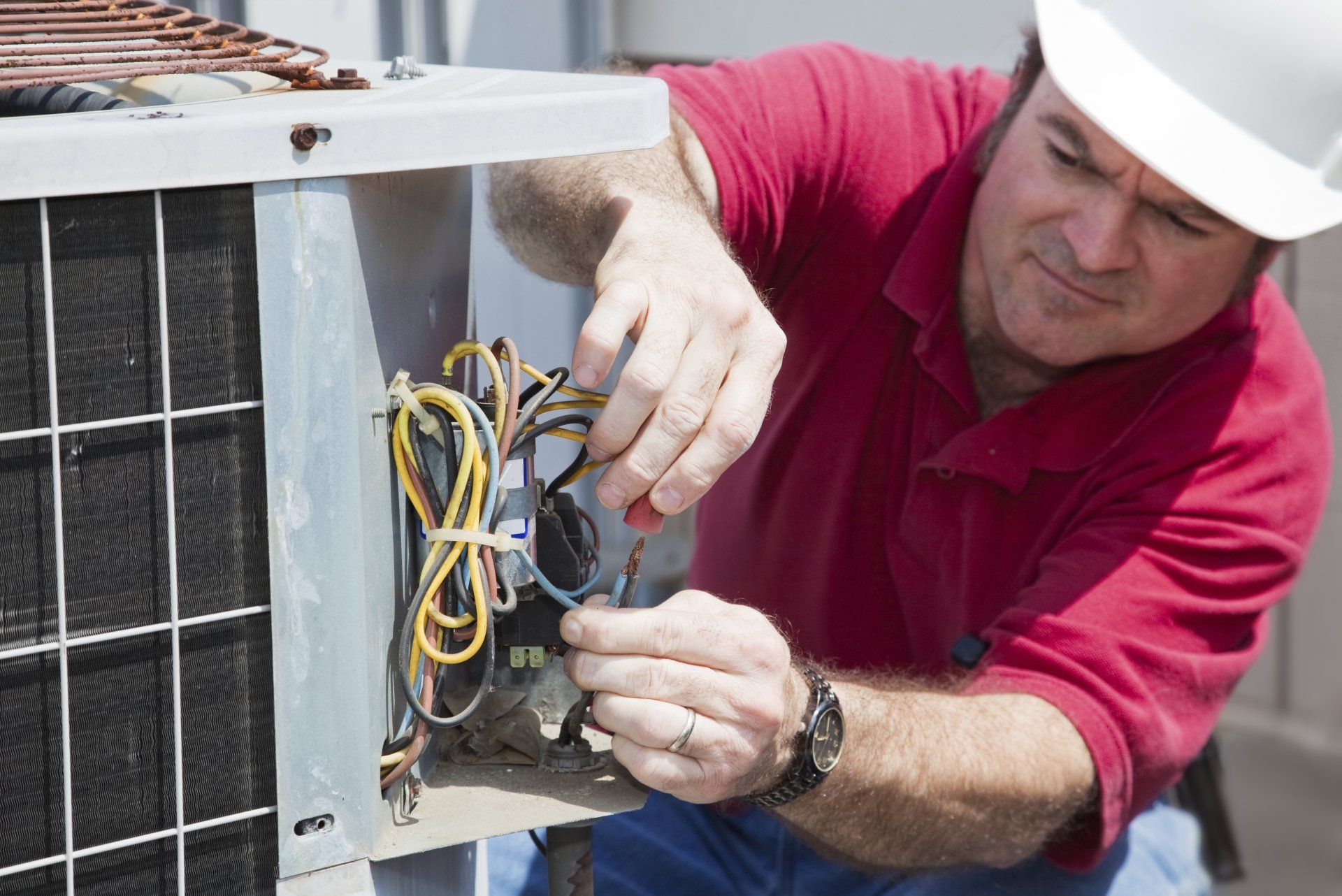 Man Wearing Red Polo | Yankton, SD | Brightway Electric LLC