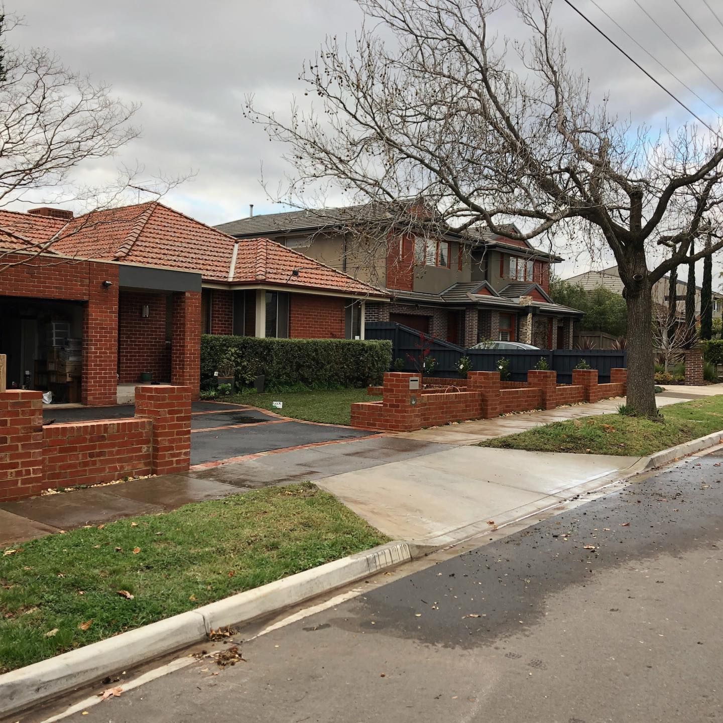 front brick wall for a residential house